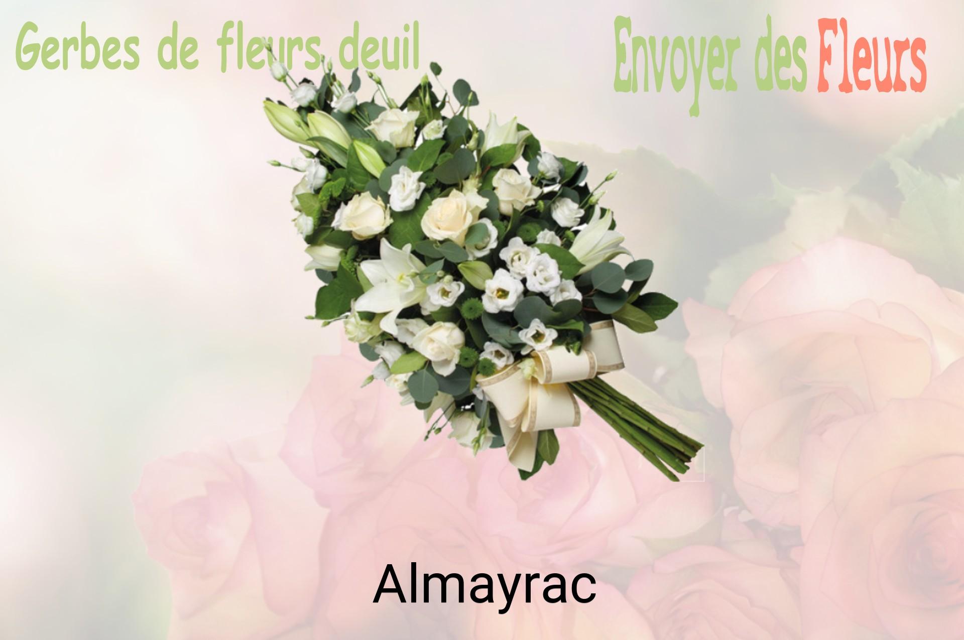 Gerbe de fleurs de deuil livrée à Almayrac